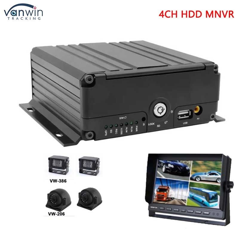4CH 1080P AHD 3G 4G WIFI En GPS SD HHD Mobiele NVR Voor Bus / Truck / Taxi