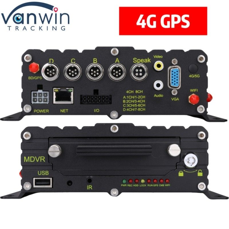 Professionele voertuigbewakingssysteem 4 CH HDD MNVR met 4G GPS voor elke vloot