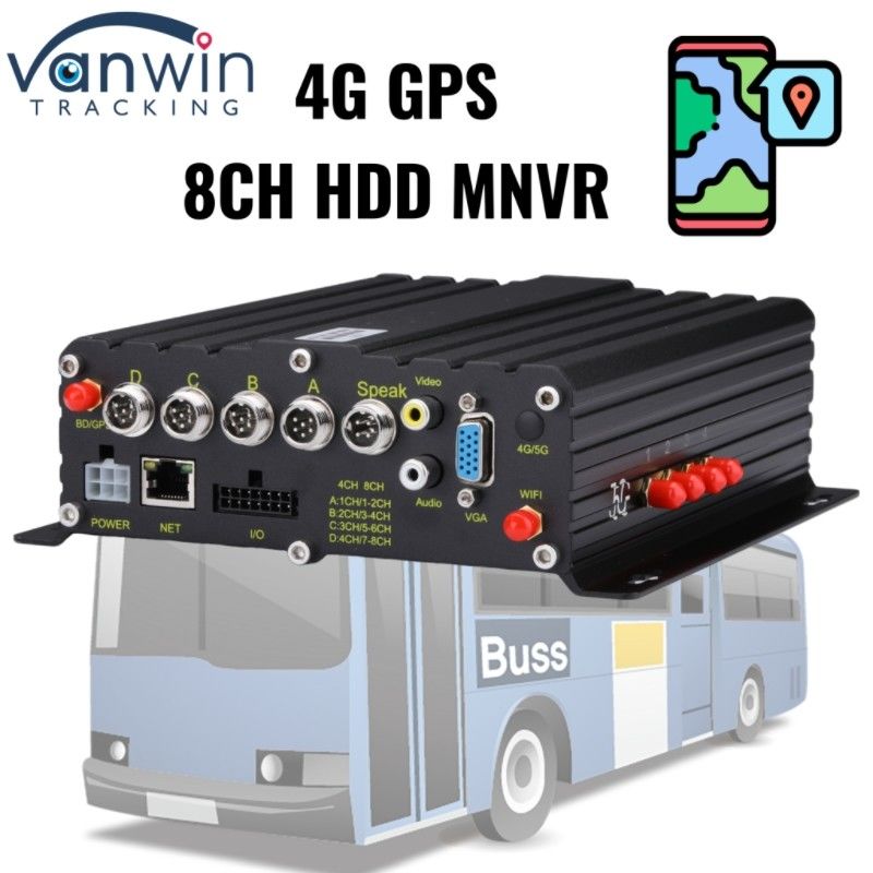 OEM 8-kanaals HDD MNVR voertuigveiligheid videorecorder voor vrachtwagenbus van vloot
