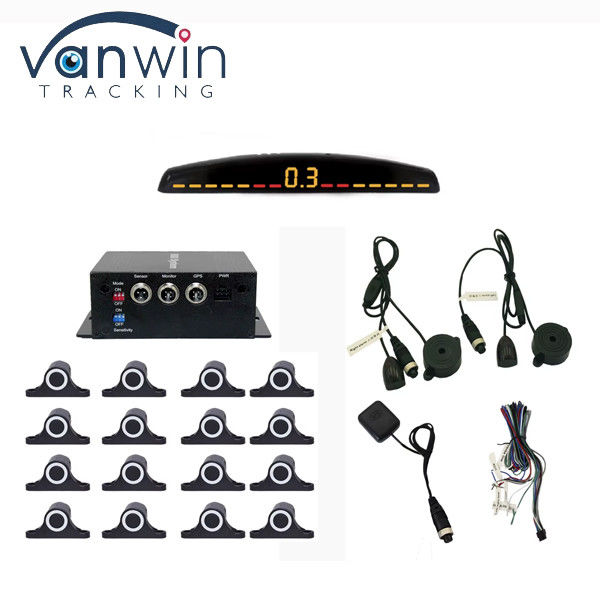 Autoreversing AidAuto Parktronic LED Parking Sensor met 16 sensoren Reverse Backup Car Parking Monitor Detector System Backlight