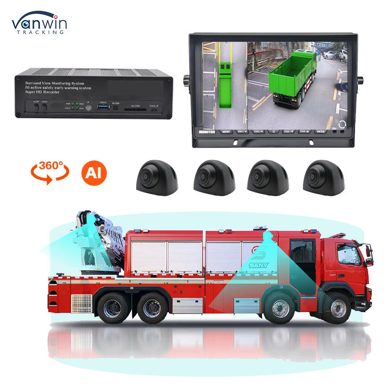 360 graden panoramacamera 4 kanaal HD Auto 3D Bird View AVM Camera Geschikt voor autocamera Voertuig