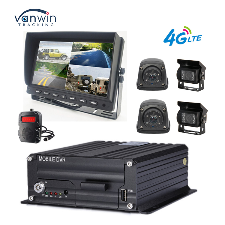 1080P 4CH MDVR Camera Waterdicht 7 Inch Monitor Recorder 4G GPS Reverse Backup Camera Voertuig Bus Truck Auto Terugrijpen Hulp