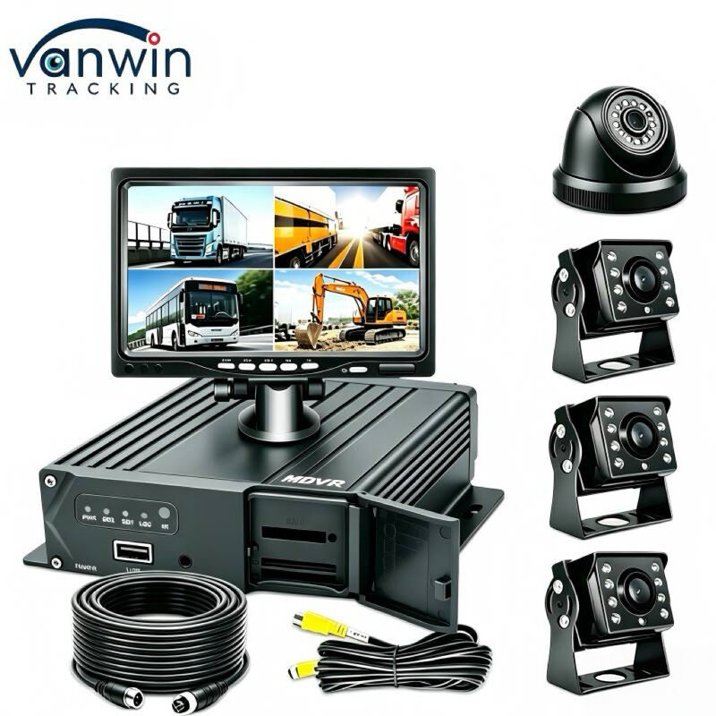 Aanpasbare 4-kanaals 1080P mobiele DVR-recorder | 3G 4G GPS WiFi Bus & Vrachtwagen Vloot Monitoringsysteem