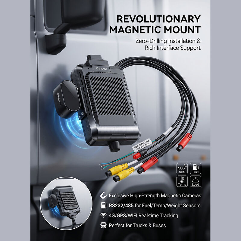 Heavy Duty Truck 4G Dash Recorder met ADAS BSD - GPS-telematica-vlootcamera met SOS-paniekknop