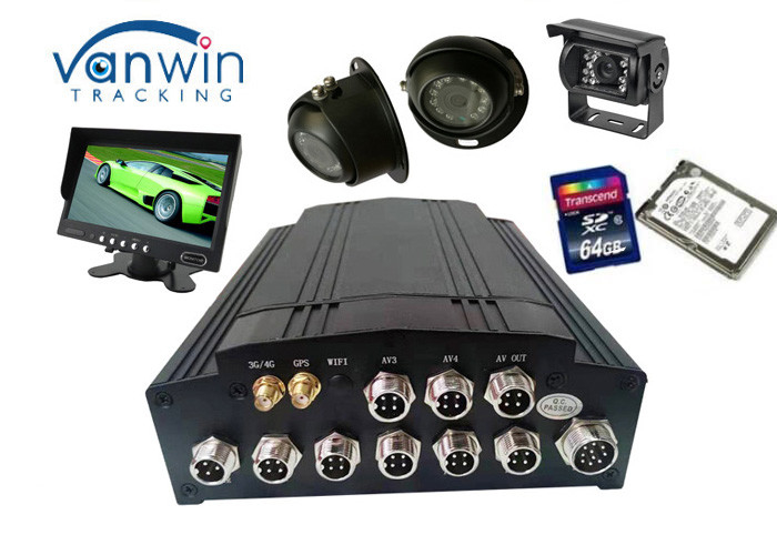 RJ45 4G mobiele DVR analoge camera's 4 kanaal 2,5" SATA digitale videorecorder