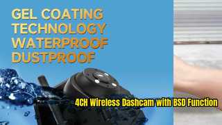 4CH 720P draadloze dashcam voor vrachtwagens/campers – 7" IPS BSD-alarm, magnetisch en oplaadbaar