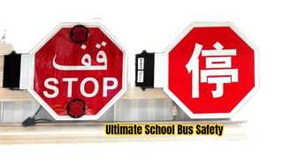 Schoolbusveiligheid Elektrische stoparm met LED-waarschuwing